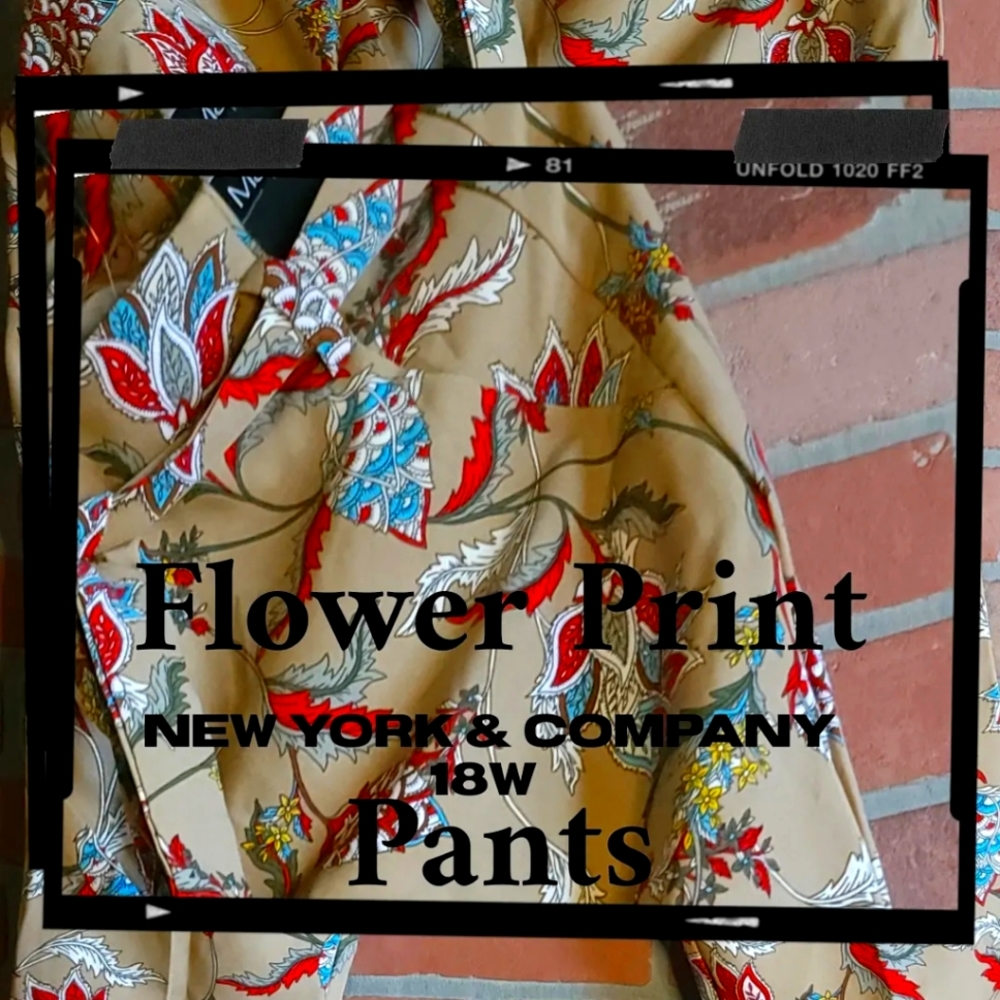 NY & Company Flower Print Pants